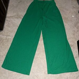 SHEIN Emerald Green Textured Lounge Pants